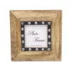 Ramă foto Giftdeco, pentru fotografie 10 x 10cm, lemn de mango și metal