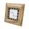 Ramă foto Giftdeco, pentru fotografie 10 x 10cm, lemn de mango și metal