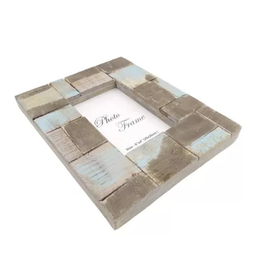 Ramă foto Giftdeco, pentru fotografie 15 x 10cm, lemn de mango, stil modern, scandinav