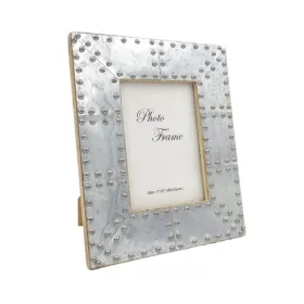   Ramă foto Giftdeco, pentru fotografie 18 x 13cm, lemn de mango și metal, stil industrial, glamour