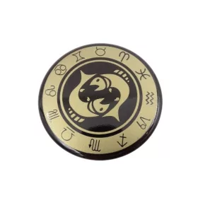 Magnet zodiacal Giftdeco, metal, diametru 6 cm