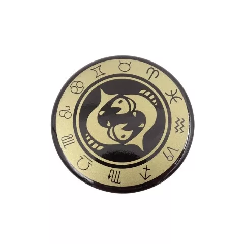 Magnet zodiacal Giftdeco, metal, diametru 6 cm