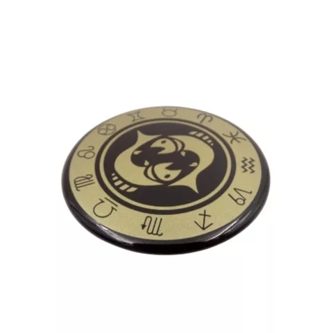 Magnet zodiacal Giftdeco, metal, diametru 6 cm