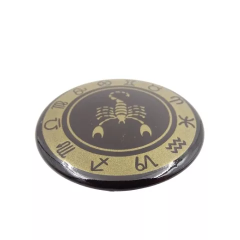 Magnet zodiacal Giftdeco, metal, diametru 6 cm
