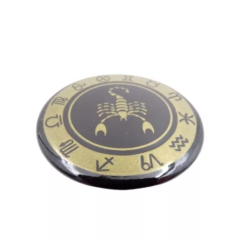 Magnet zodiacal Giftdeco, metal, diametru 6 cm