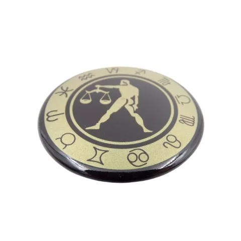 Magnet zodiacal Giftdeco, metal, diametru 6 cm
