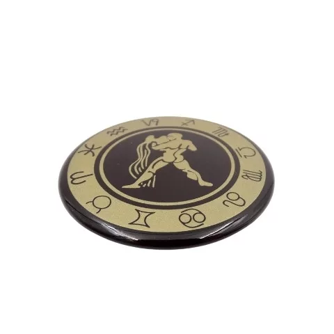 Magnet zodiacal Giftdeco, metal, diametru 6 cm