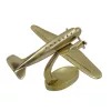 Machetă avion Giftdeco, aluminiu și metal, 19,5 x 16,5 x 29 cm, stil modern, art deco