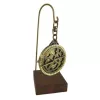 Astrolab decorativ Hemisferium H81, alamă și lemn, înălțime 13 cm