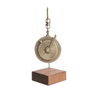   Ceas decorativ Hemisferium H85, alamă și lemn, înălțime 13 cm, diametru 5 cm