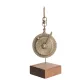 Ceas decorativ Hemisferium H85, alamă și lemn, înălțime 13 cm, diametru 5 cm