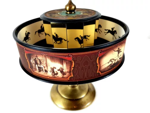 Praxinoscop retro Hemisferium H63, înălțime 22,5 cm, diametru 20,5 cm, stil retro, vintage, art deco