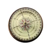 Busolă lenticulară Giftdeco NC2119, alamă și sticlă, diametru 6,3 cm, înălțime 3 cm