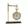 Ceas decorativ Giftdeco NC2126, alamă și sticlă, înălțime 12 cm, lățime 9,5 cm, stil retro, nautic