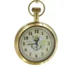 Ceas decorativ Giftdeco NC2126, alamă și sticlă, înălțime 12 cm, lățime 9,5 cm, stil retro, nautic