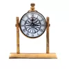 Ceas decorativ Giftdeco NC2963, alamă și sticlă, înălțime 11 cm, lățime 9,5 cm, stil nautic