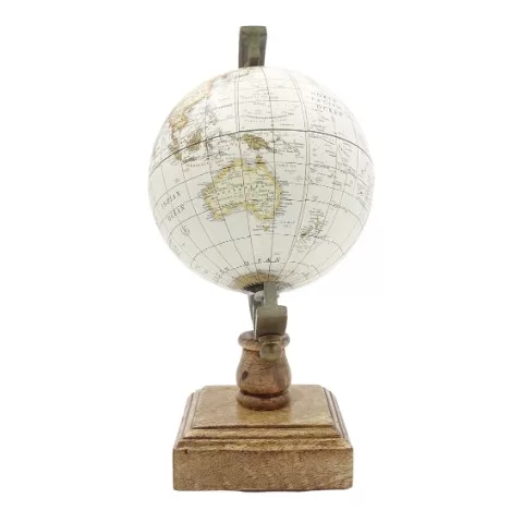 Glob decorativ Amundsen Giftdeco NC2130 – 26,5 cm, bază din lemn