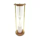 Clepsidră Giftdeco NC2624, alamă, sticlă și lemn, înălțime 30,5 cm, diametru 9,5 cm, stil clasic