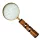 Lupă Giftdeco NC2356, alamă, sticlă și corn, lungime 18,5 cm, diametru 7,5 cm