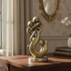 Figurina decorativa Giftdeco MT2020, cuplu impletit, aluminiu, 21,5 cm