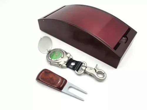 Accesoriu de birou Giftdeco G032, metal și lemn, 21 x 12 x 4 cm