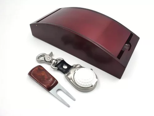 Accesoriu de birou Giftdeco G032, metal și lemn, 21 x 12 x 4 cm