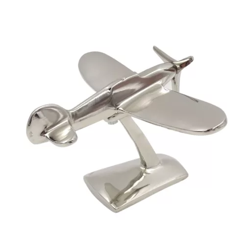 Machetă avion Giftdeco N-0896, aluminiu și metal, 17 x 14 x 11 cm, stil industrial, modern