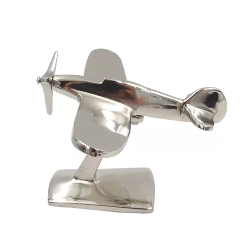 Machetă avion Giftdeco N-0896, aluminiu și metal, 17 x 14 x 11 cm, stil industrial, modern