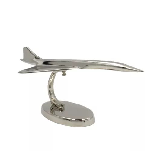 Machetă avion Giftdeco, aluminiu și metal, 31 x 12 x 13 cm, stil minimalist, modern