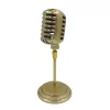 Miniatură microfon retro Giftdeco 92715B din aluminiu, 25 x 11,5 cm
