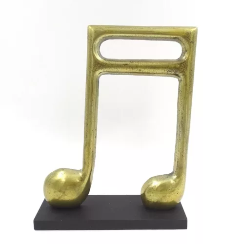 Statuetă muzicala Giftdeco MUS-22, aluminiu și lemn, 26 x 20 x 6,5 cm