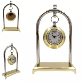  Ceas decorativ Giftdeco M02, sticlă și metal, 23 x 13,5 x 5,5 cm, stil retro, vintage, nautic