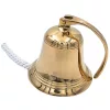Clopot decorativ Giftdeco HB43/7, alamă, diametru 17,5 cm, stil nautic