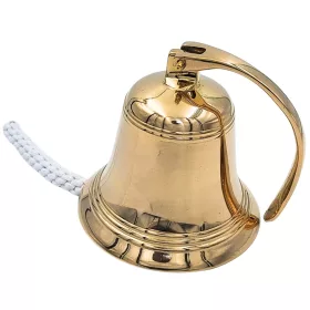   Clopot decorativ Giftdeco HB43/7, alamă, diametru 17,5 cm, stil nautic