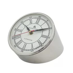   Ceas de birou Giftdeco CLK-0212, metal și lemn, 13 x 13 x 19 cm, stil modern