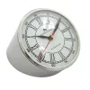 Ceas de birou Giftdeco CLK-0212, metal și lemn, 13 x 13 x 19 cm, stil modern
