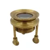 Lupă Giftdeco MAG-0015 cu trepied și rotițe, alamă și sticlă, 5 x 5 x 7 cm, stil retro