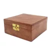 Busolă Giftdeco NC1504, alamă și lemn, înălțime 4 cm, diametru 11 cm, stil retro