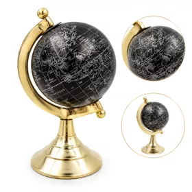   Glob decorativ Giftdeco MMG004S, negru cu accente de alama, 20 cm