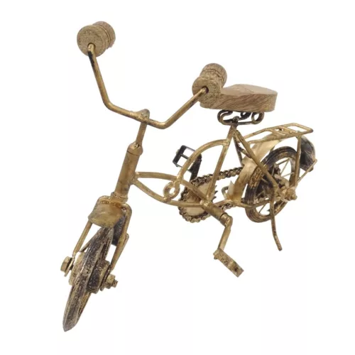 Machetă bicicleta Giftdeco NC1804, metal și lemn, 30 x 20 x 10cm, stil clasic