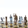 Set sah Manopoulos S10BBRO, alamă și lemn, înălțime 9,7 cm