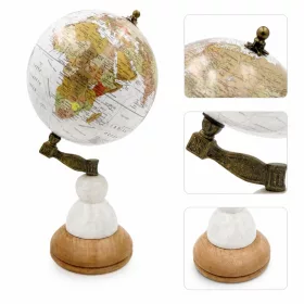   Glob decorativ Giftdeco GLB-108 Voyager, baza marmura si lemn, 32 cm