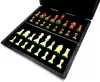 Set sah Giftdeco G334B, metal și lemn, înălțime 8 cm