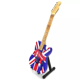   Miniatură chitara Indomini MGT-2301B, Rolling Stones UK&Tongue, lemn de mahon, plastic și metal, stil clasic