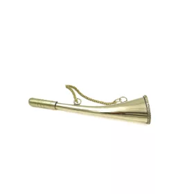   Goarnă decorativă din alamă Giftdeco MIKB10/8, aurie, 20 cm, cu lanț