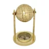 Glob decorativ cu busola Giftdeco MX1160, alama aurie, 12,5 cm