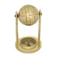 Glob decorativ cu busola Giftdeco MX1160, alama aurie, 12,5 cm