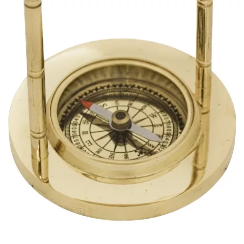 Glob decorativ cu busola Giftdeco MX1160, alama aurie, 12,5 cm