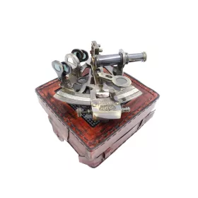   Sextant decorativ Giftdeco NC1514B – alamă, sticlă, 13 x 12 x 6 cm