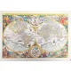 Harta decorativa Giftdeco M1594, 57,5 x 38,9 cm, stil vintage